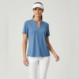 Nike VTech Polo Shirt Athletic Golf Tennis Blue Short Sleeve‎ Women’s Large